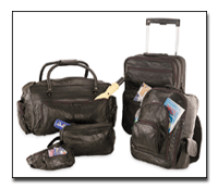 5 pc leather luggage set